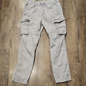 Hollister Men's Cargo Pants in Light Gray